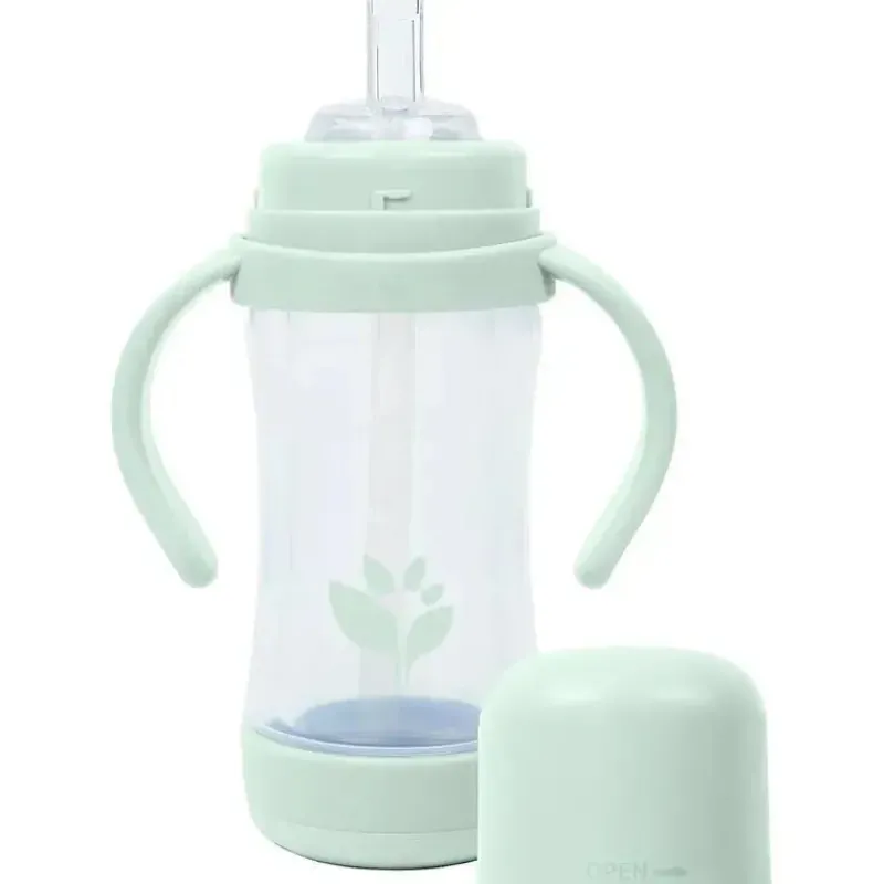 Iplay Straw, Sippy & Training Cups|Dishes, Utensils & Food Containers*Green Sprouts - 5 Oz Glass & Sprout Ware Sip & Straw, Light Sage