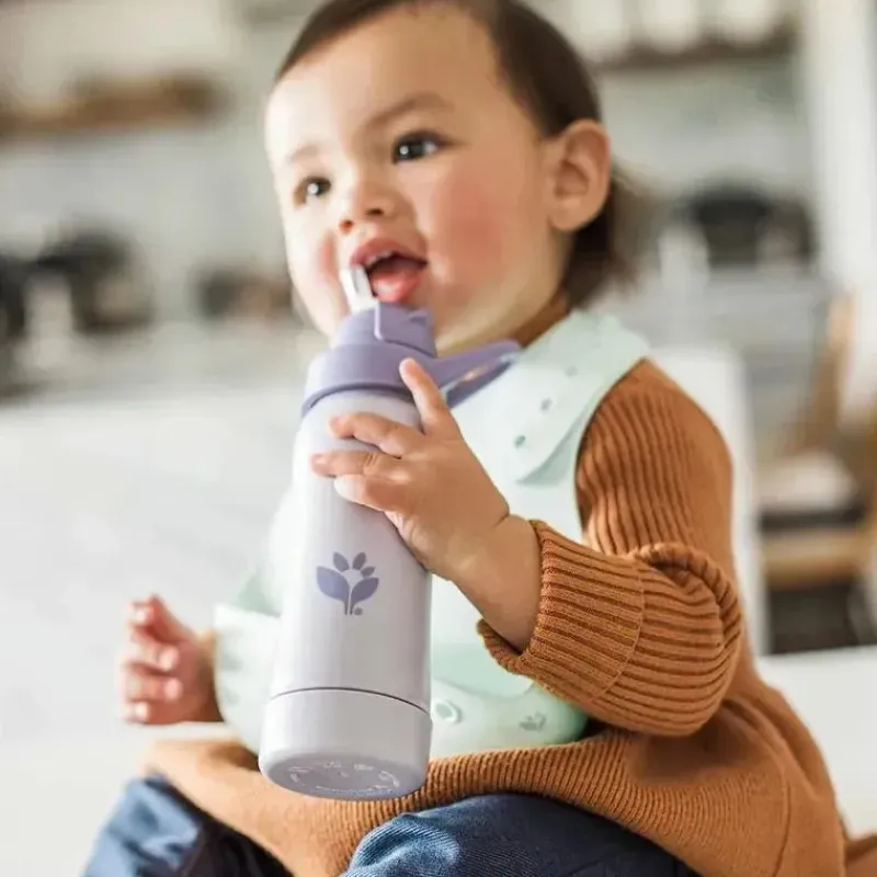 Iplay Straw, Sippy & Training Cups|Dishes, Utensils & Food Containers*Green Sprouts - 10 Oz Sprout Ware Straw Bottle, Plum