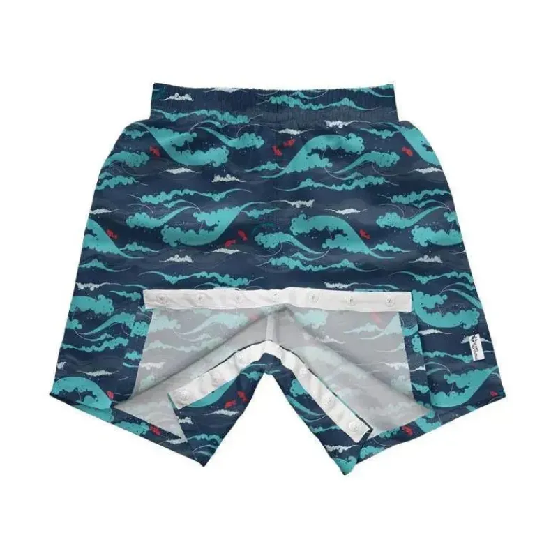 Iplay Baby Swimming Clothes*Green Sprouts - Baby Boy Easy-Change Eco Swim Trunks, Navy