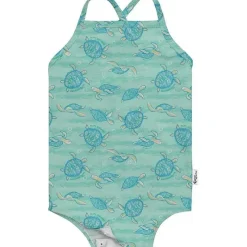 Iplay Baby Swimming Clothes*Green Sprouts - Baby Girl's Easy-Change Eco Swimsuit, Seafoam Hawksbill Turtle
