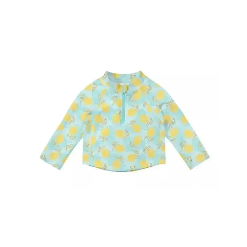 Iplay Baby Swimming Clothes*Green Sprouts - Baby Long Sleeve Zip Rashguard Shirt, Lemons
