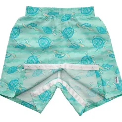 Iplay Baby Swimming Clothes*Green Sprouts - Easy-Change Eco Swim Trunks, Seafoam Hawksbill Turtle