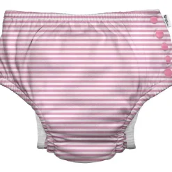 Iplay Swim Diapers*Green Sprouts - Reusable Eco Snap Swim Diaper, Light Pink Pinstripe