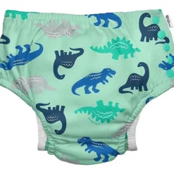 Iplay Swim Diapers*Green Sprouts - Reusable Eco Snap Swim Diaper, Seafoam Simple Dino
