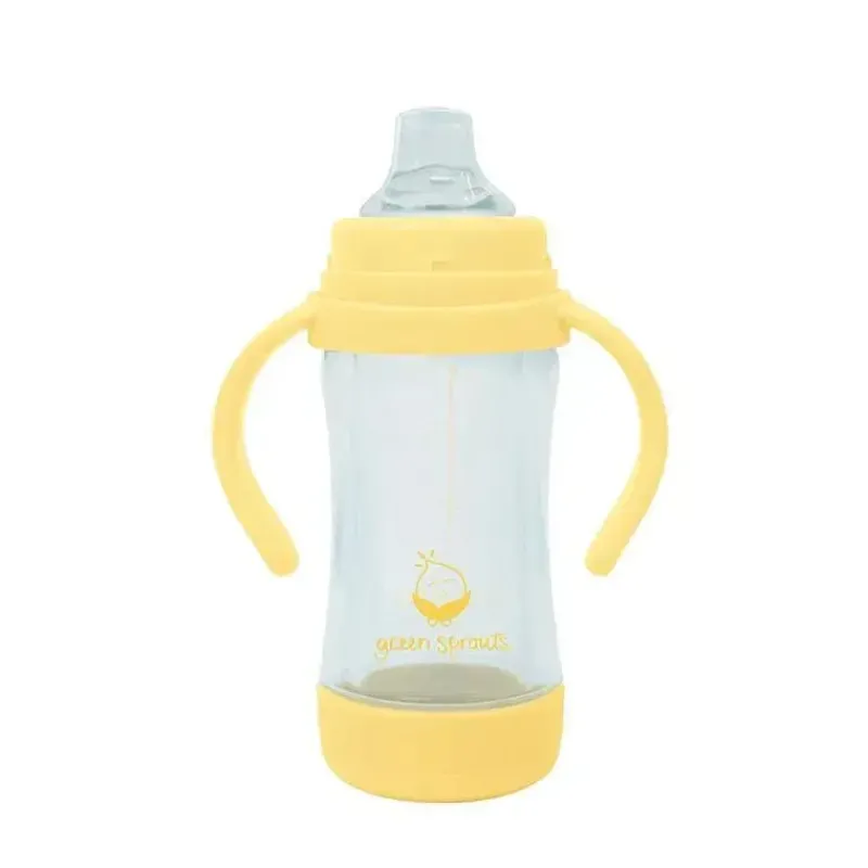 Iplay Straw, Sippy & Training Cups|Dishes, Utensils & Food Containers*Green Sprouts - Sprout Ware Sip & Straw Cup Made From Plants And Glass, Yellow