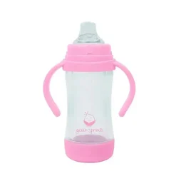 Iplay Straw, Sippy & Training Cups|Dishes, Utensils & Food Containers*Green Sprouts - Sprout Ware Sip & Straw Cup Made From Plants And Glass, Pink