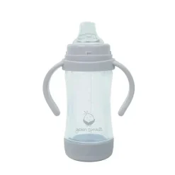Iplay Straw, Sippy & Training Cups|Dishes, Utensils & Food Containers*Green Sprouts - Sprout Ware Sip & Straw Cup Made From Plants And Glass, Gray