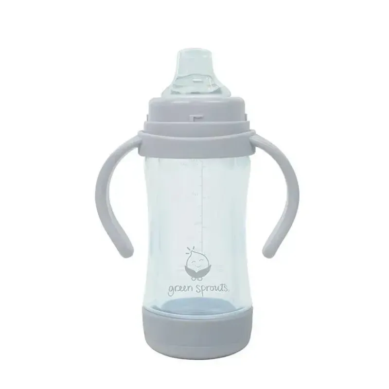 Iplay Straw, Sippy & Training Cups|Dishes, Utensils & Food Containers*Green Sprouts - Sprout Ware Sip & Straw Cup Made From Plants And Glass, Gray
