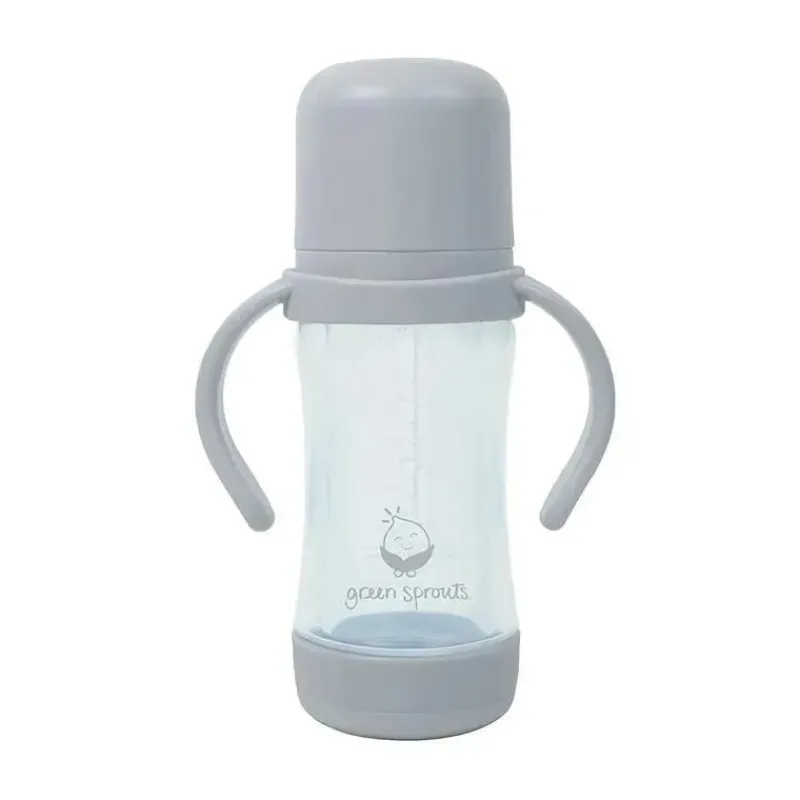Iplay Straw, Sippy & Training Cups|Dishes, Utensils & Food Containers*Green Sprouts - Sprout Ware Sip & Straw Cup Made From Plants And Glass, Gray