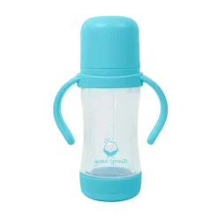 Iplay Straw, Sippy & Training Cups|Dishes, Utensils & Food Containers*Green Sprouts - Sprout Ware Sip & Straw Cup Made From Plants And Glass, Aqua