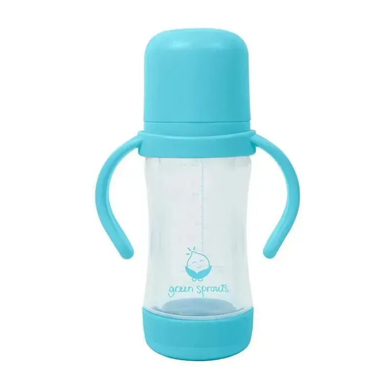 Iplay Straw, Sippy & Training Cups|Dishes, Utensils & Food Containers*Green Sprouts - Sprout Ware Sip & Straw Cup Made From Plants And Glass, Aqua