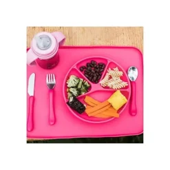 Iplay Plates & Bowls|Dishes, Utensils & Food Containers*Green Sprouts Learning Plate Made from Silicone, Pink