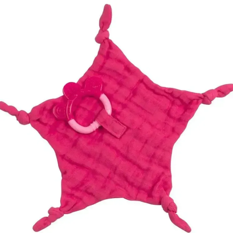 Green Sprouts Organic*Muslin Blankie Teether, Fuchsia