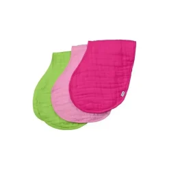 Green Sprouts Organic|Burp Cloths*3-Pack Muslin Burp Cloths, Pink