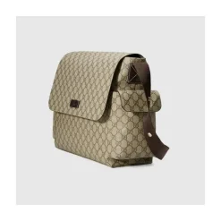 Gucci Diaper Backpacks*GG Plus Supreme Diaper Bag, Beige