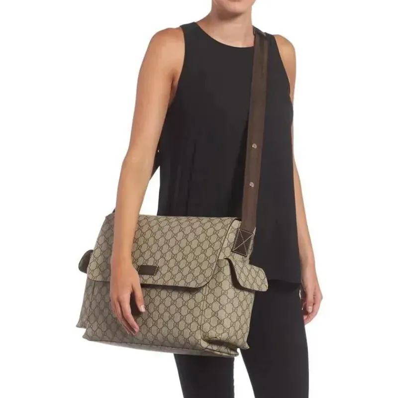 Gucci Diaper Backpacks*Supreme Diaper Bag with Changing Pad, Beige
