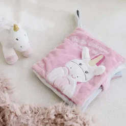 Gund Books, Music & Dvds*Baby Dreaming Luna Unicorn Soft Book Plush Stuffed Sensory Stimulating Toy, 8 In