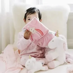 Gund Books, Music & Dvds*Baby Dreaming Luna Unicorn Soft Book Plush Stuffed Sensory Stimulating Toy, 8 In