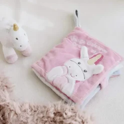 Gund Books, Music & Dvds*Baby Dreaming Luna Unicorn Soft Book Plush Stuffed Sensory Stimulating Toy, 8 In