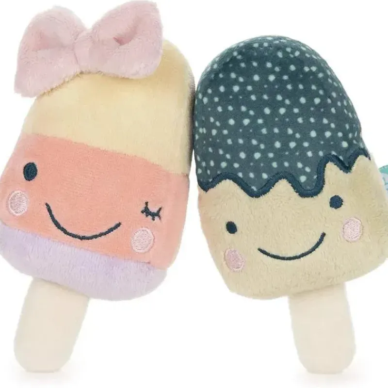 Gund Plush & Stuffed Animals*Sweet Shakers Popsicle Ice Cream Plush Rattle Set Of 2, 6.5 In