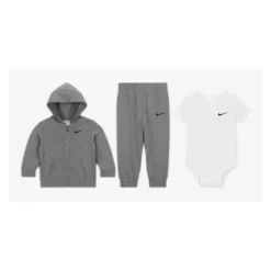 Haddad Baby Sets*- Nike 3pc Bodysuit Pant Set, Gray