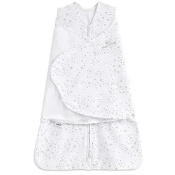 Halo Swaddles & Wearable Blankets*- 100% Cotton Sleepsack Swaddle Print Midnight Moons Grey, Newborn