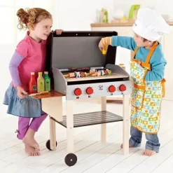 Hape Pretend Play|Toys For 2 Year Old*- Gourmet Grill and Shish Kabob Wooden Play Kitchen