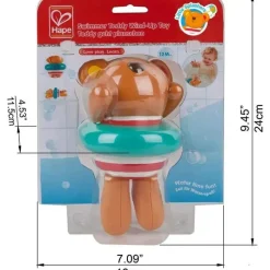 Hape Water Toys*- Kids Little Splashers Swimmer Teddy Wind-Up Bath Toy