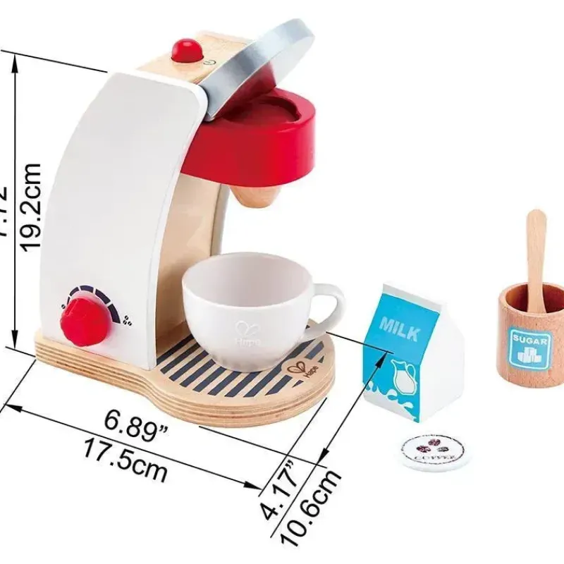 Kids Hape Pretend Play|Toys For 3 Year Old*- My Coffee Machine Wooden Play Kitchen Set