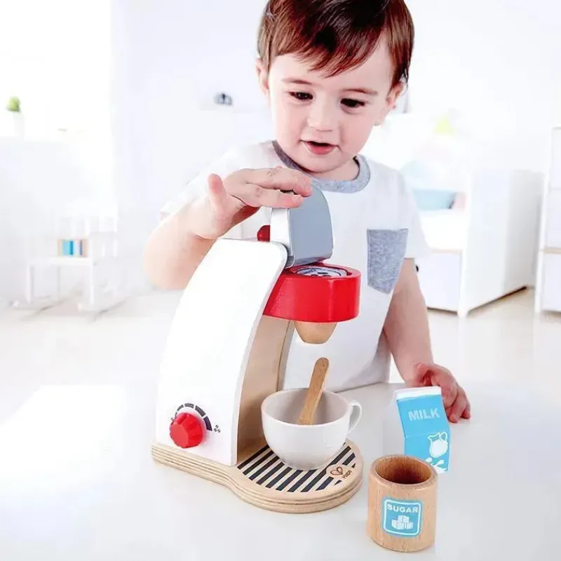 Kids Hape Pretend Play|Toys For 3 Year Old*- My Coffee Machine Wooden Play Kitchen Set