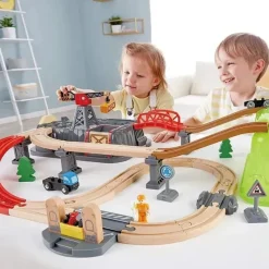 Hape Toys For 2 Year Old|Gift For Toddler*- Railway Bucket Builder Set