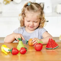Hape Pretend Play|Toys For 2 Year Old*- Wooden Healthy Cutting Play Fruits with Play Knife