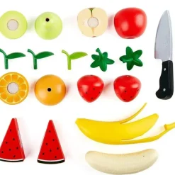 Hape Pretend Play|Toys For 2 Year Old*- Wooden Healthy Cutting Play Fruits with Play Knife