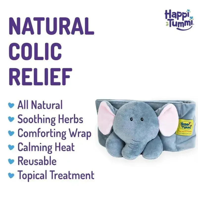 Happi Tummi Cool Baby Products|Pain & Fever Relief*- Elphi Waistband and Herbal Pouch Calms a Crying Baby Instantly