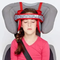 NapUp Car Seat Head Support & Strap Covers*Headovations (Nap Up) - Child Head Support for Car Seats, Red