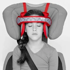 NapUp Car Seat Head Support & Strap Covers*Headovations (Nap Up) - Child Head Support for Car Seats, Red