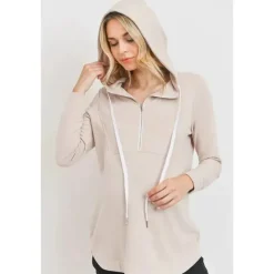 Hello Miz Maternity Tops*- Maternity Heavy Brushed French Terry Nursing Hoodie