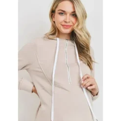 Hello Miz Maternity Tops*- Maternity Heavy Brushed French Terry Nursing Hoodie