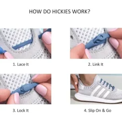Hickies Baby Shoes*- No Tie Shoelaces For Adults Premium, Unisex, One Size fit All, Blue Straps