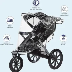 H.I.S. Juveniles, Inc. Weather Shields & Nets*H.I.S. Juveniles - Jeep Jogging Stroller Weather Shield, Universal Size