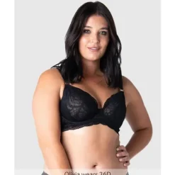 Hotmilk Nursing Bras*- Heroine Plunge Black Nursing Bra Flexiwire