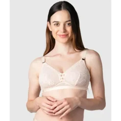 Hotmilk Nursing Bras*- True Luxe Multifit Plunge, Cameo Wirefree