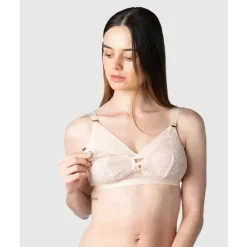 Hotmilk Nursing Bras*- True Luxe Multifit Plunge, Cameo Wirefree