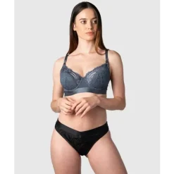 Hotmilk Nursing Bras*- Warrior Demi Nursing Bra Slate Flexiwire