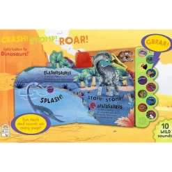 House of Marbles Toys For 2 Year Old|Books, Music & Dvds*- Sound Book Crash!, Stomp!, Roar! Dino