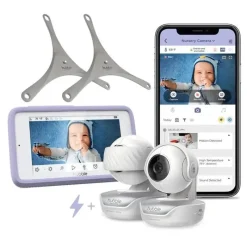 Hubble Wi-Fi Monitors*- Wi-Fi Nursery Pal Deluxe Twin 5 Smart Hd Baby Monitor With Touch Screen Viewer & Portable Twin Cameras
