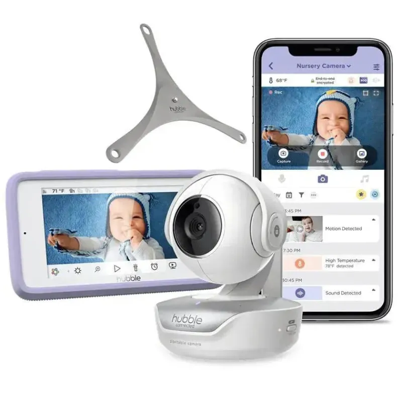 Hubble Video Monitors*- Wi-Fi Nursery Pal Deluxe 5 Smart Hd Baby Monitor With Touch Screen Viewer & Portable Camera