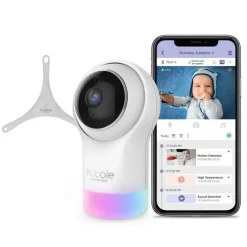 Hubble Gifts Over $50|Video Monitors*- Wi-Fi Nursery Pal Glow Deluxe Smart Hd Baby Monitor With Night Light & Flexible Mounting Grip