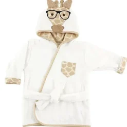 Baby Vision Baby Robes*Hudson Baby - Nerdy Giraffe Baby Cotton Animal Face Bathrobe