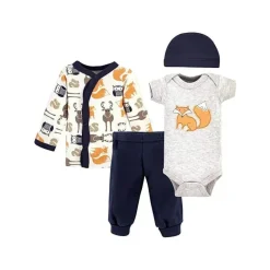 Baby Vision Preemie Clothing*Hudson Baby - 4Pk Baby Boy Preemie Layette Set